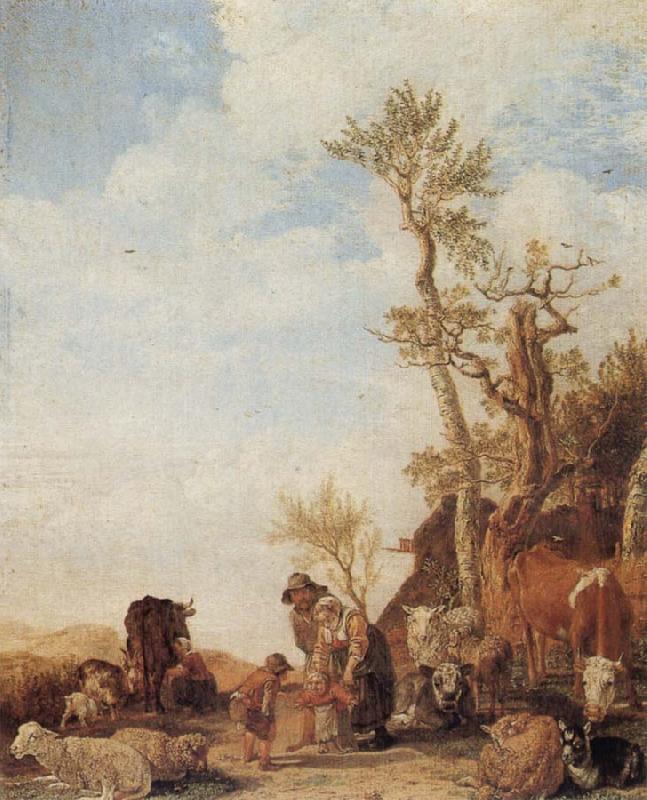 POTTER, Paulus Peasant Family with Animals